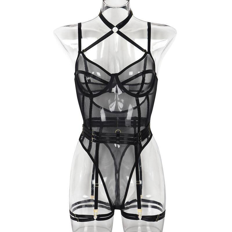 Kiss & Tell Playful Black Bodysuit