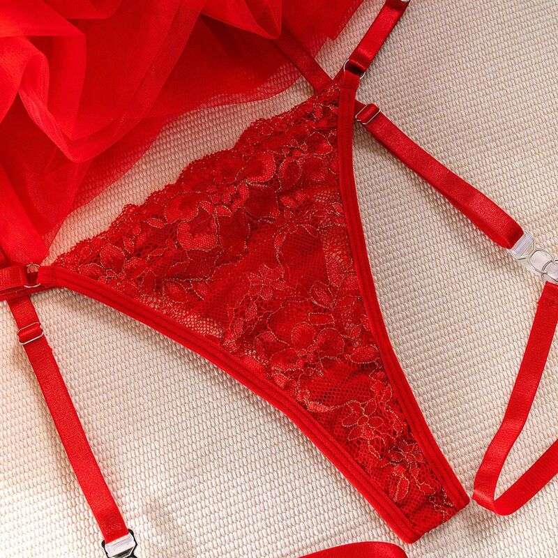 Be Mine Tulle Riffle Red 5-Piece Set