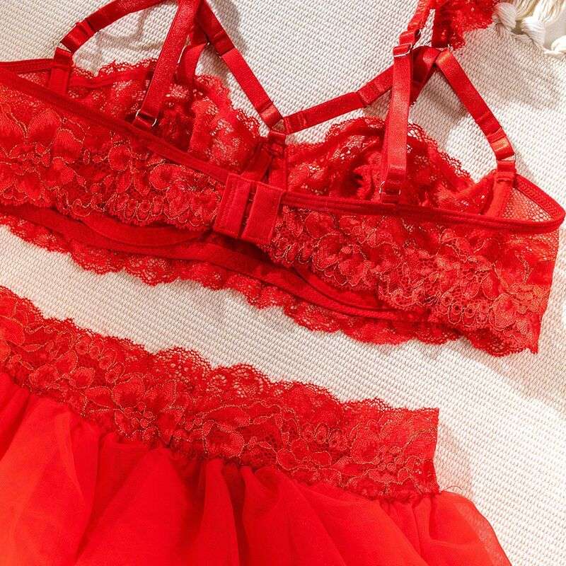 Be Mine Tulle Riffle Red 5-Piece Set