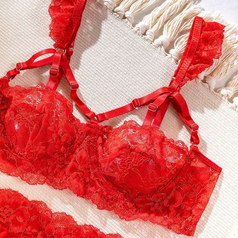 Be Mine Tulle Riffle Red 5-Piece Set