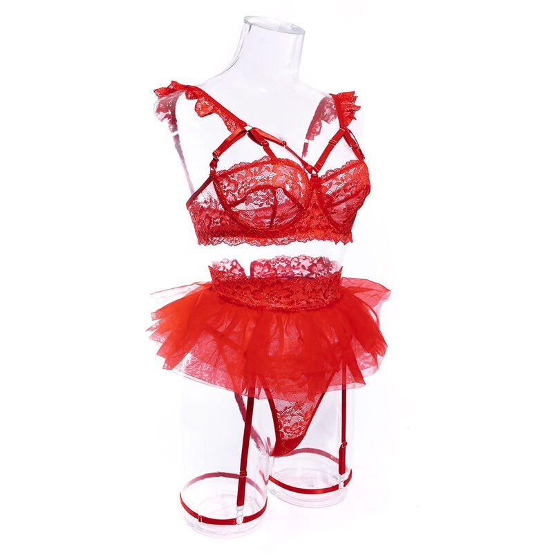 Be Mine Tulle Riffle Red 5-Piece Set