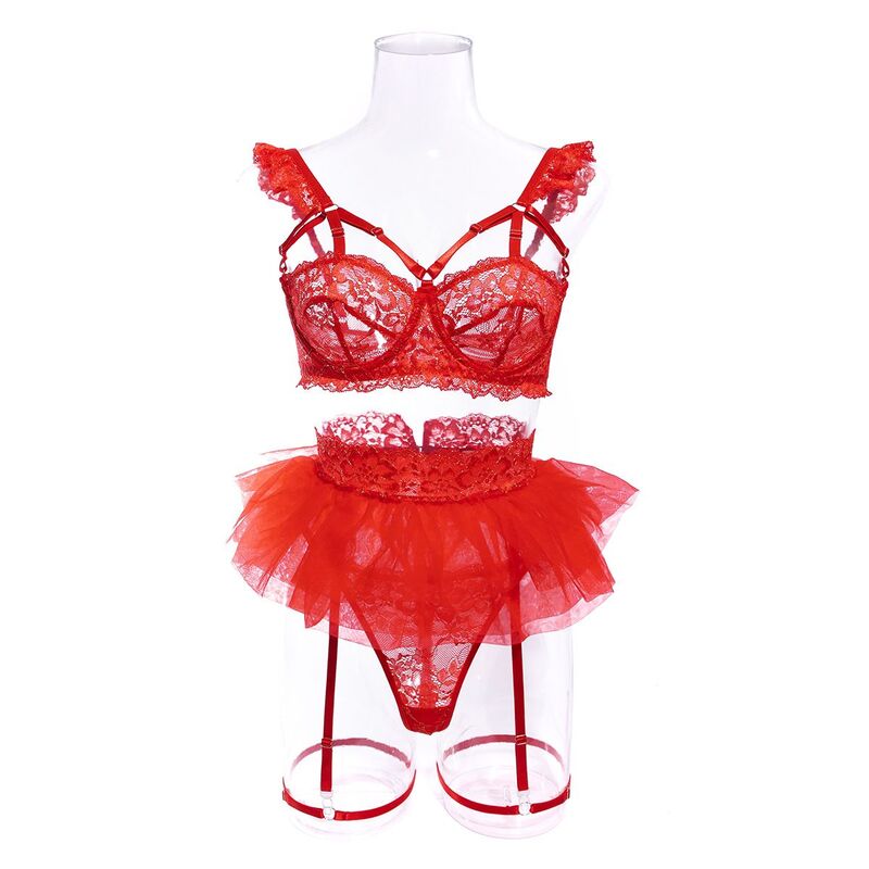 Be Mine Tulle Riffle Red 5-Piece Set