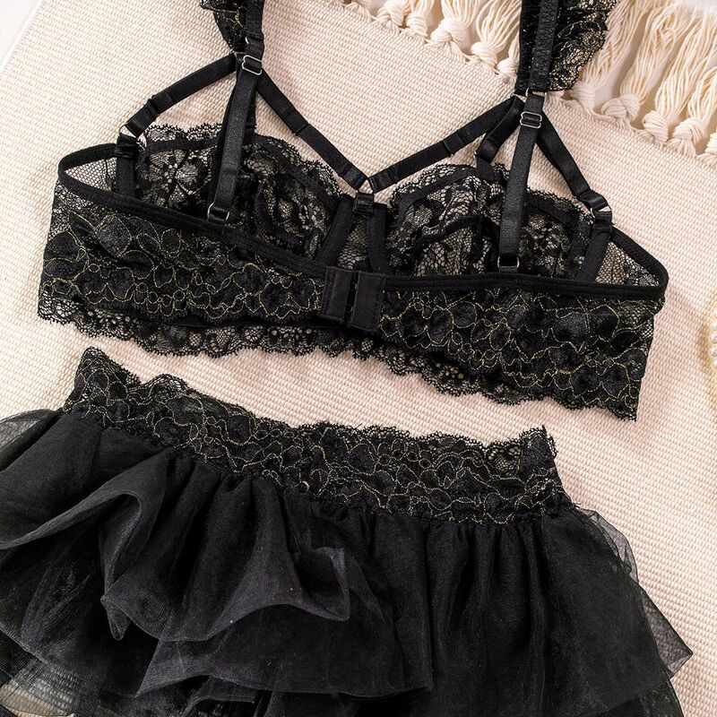 Be Mine Tulle Riffle Black 5-Piece Set