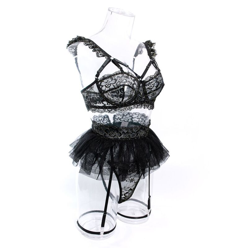 Be Mine Tulle Riffle Black 5-Piece Set