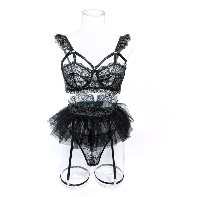 Be Mine Tulle Riffle Black 5-Piece Set