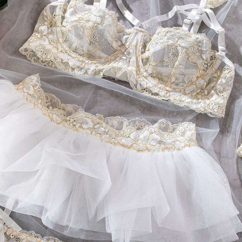 Be Mine Tulle Riffle White 5-Piece Set