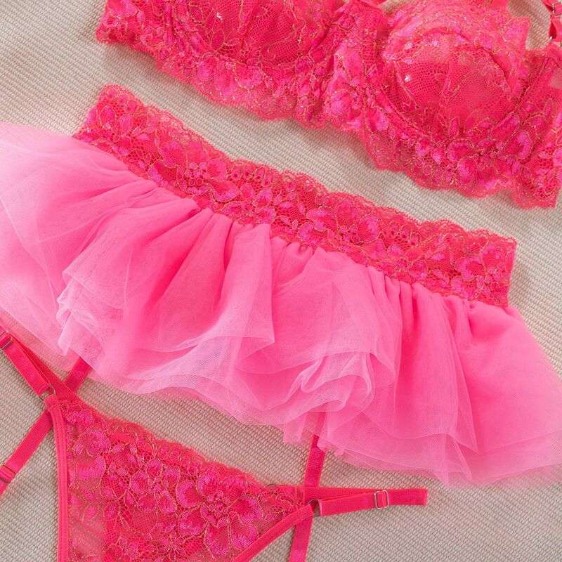 Be Mine Tulle Riffle Pink 5-Piece Set