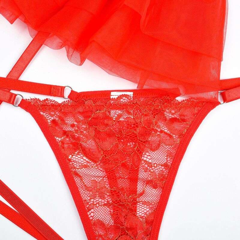 Be Mine Tulle Riffle Red 5-Piece Set