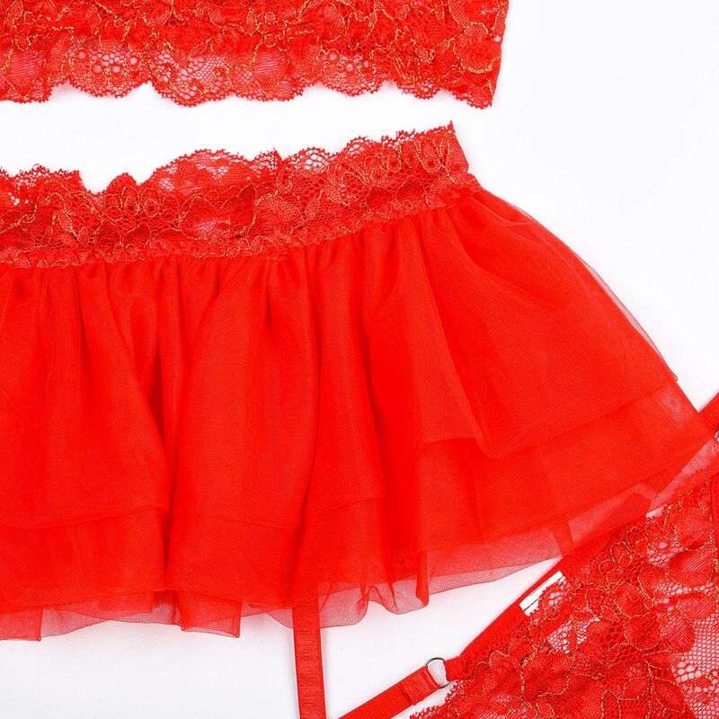 Be Mine Tulle Riffle Red 5-Piece Set