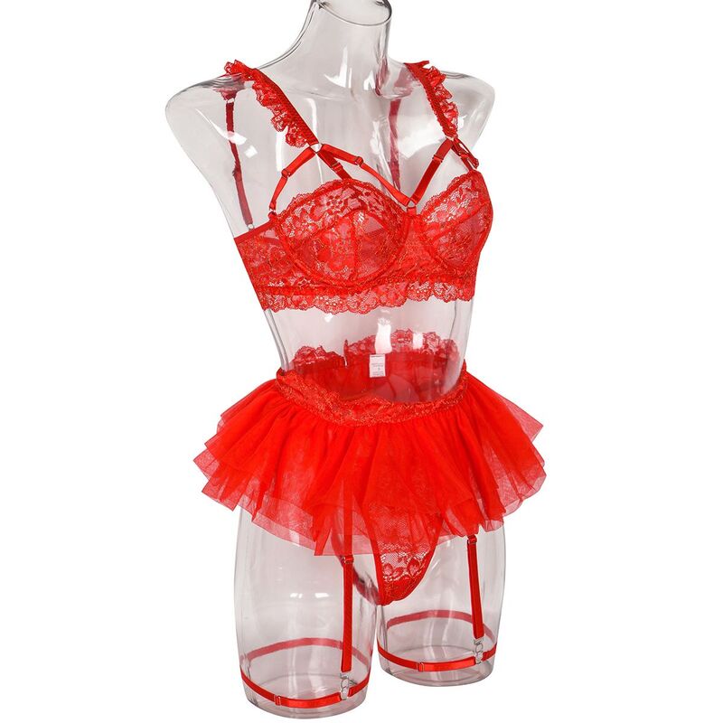 Be Mine Tulle Riffle Red 5-Piece Set