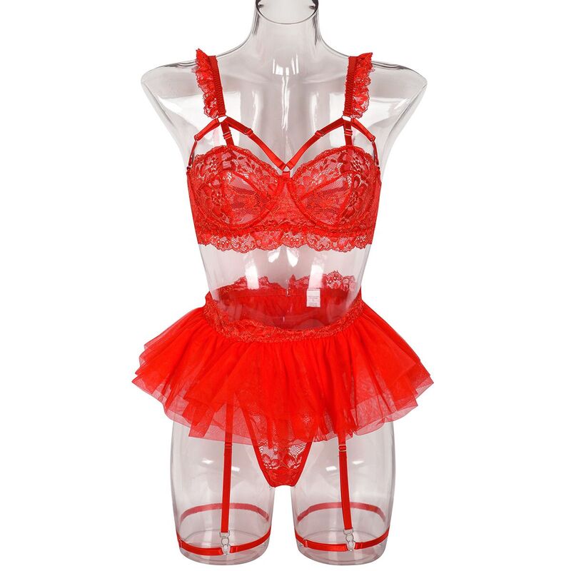 Be Mine Tulle Riffle Red 5-Piece Set