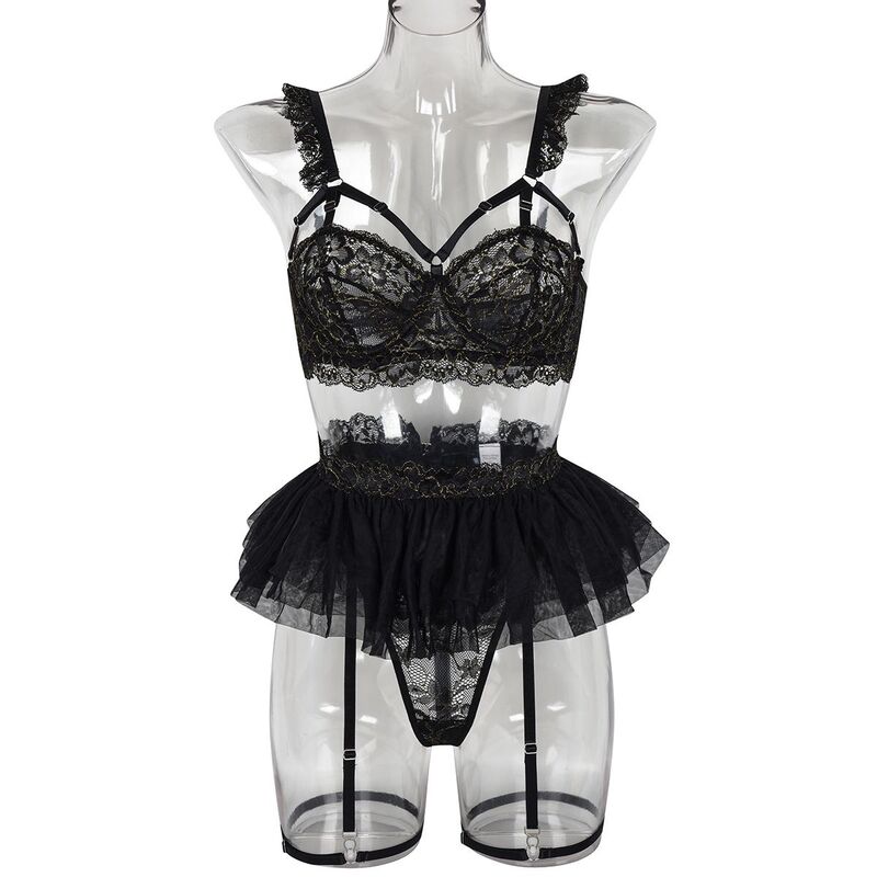 Be Mine Tulle Riffle Black 5-Piece Set