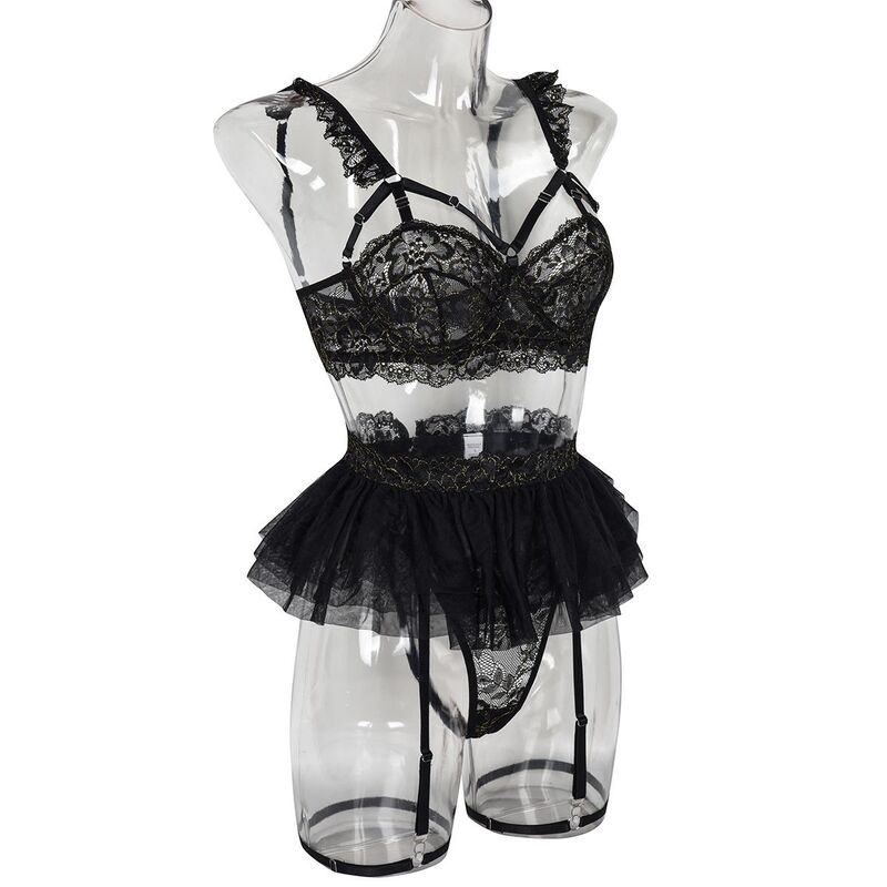 Be Mine Tulle Riffle Black 5-Piece Set