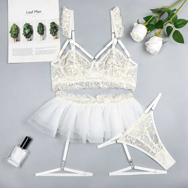 Be Mine Tulle Riffle White 5-Piece Set