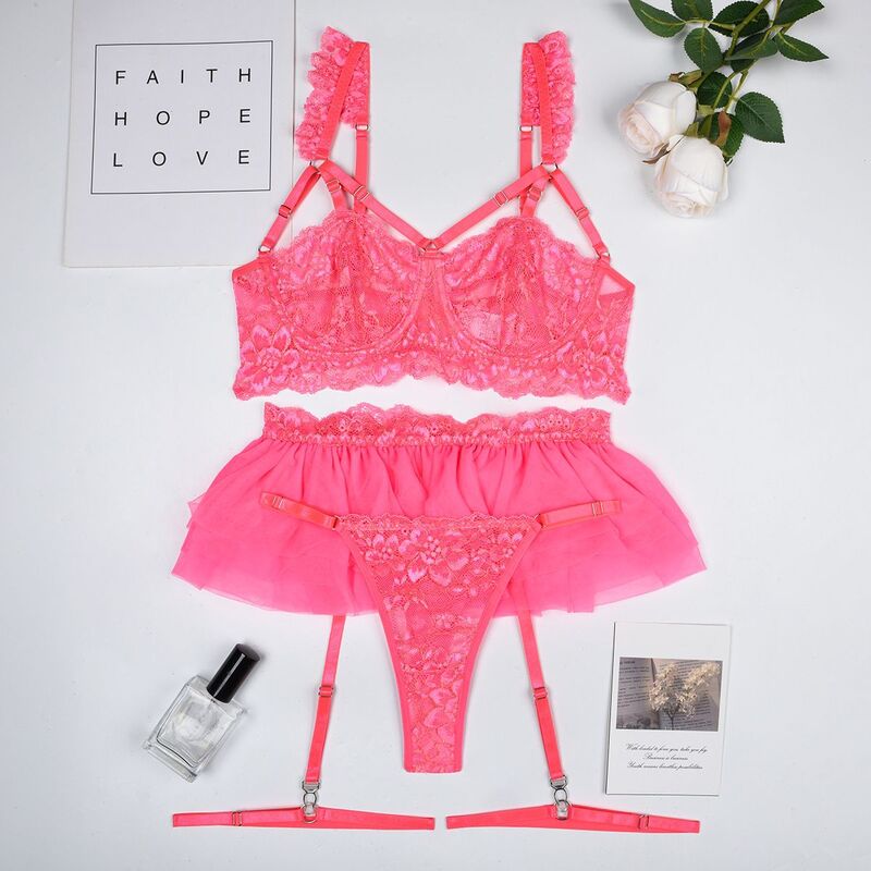 Be Mine Tulle Riffle Pink 5-Piece Set