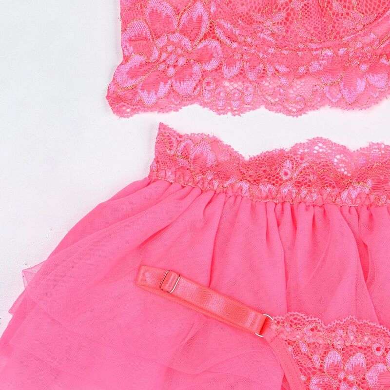 Be Mine Tulle Riffle Pink 5-Piece Set