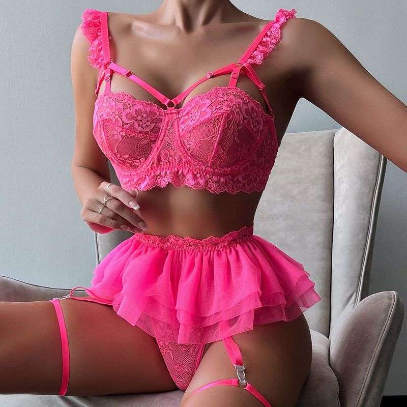 Be Mine Tulle Riffle Pink 5-Piece Set