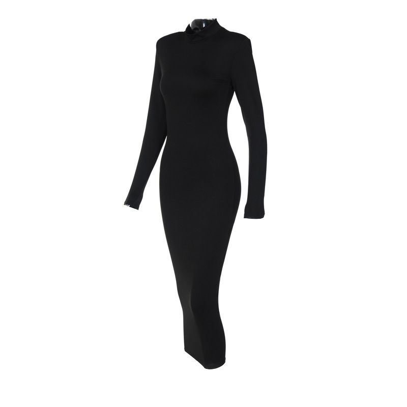 Long Sleeve Sexy Turtleneck Bodycon Dress