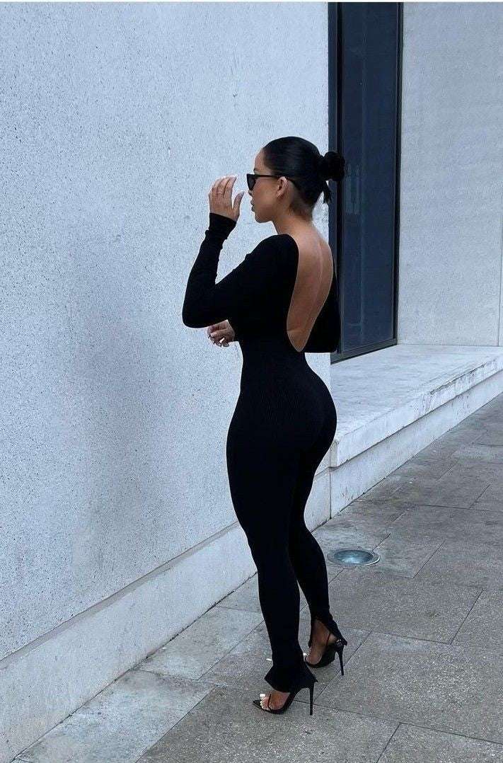 Open Back Vogue Full Body Sexy Jumpsuit