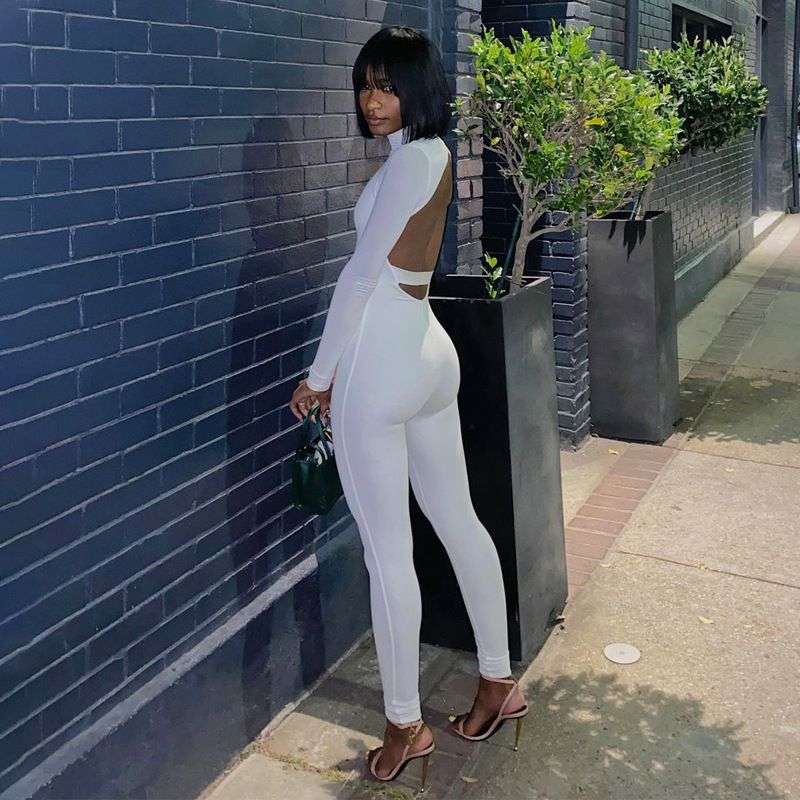 Elegant Full-Body Open Back Jumpsuit