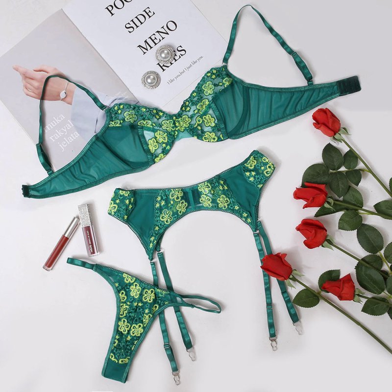 City Girl Verdant Garter Lingerie Set - Expressive Boutique